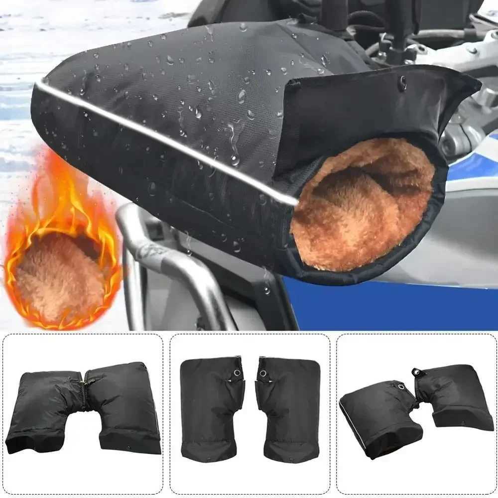 Weather Protection Motorcycle Thickened Warm Car Handlebar Gloves Rainproof Motorcycle Gloves Electric Vehicle Winter Gloves S25118