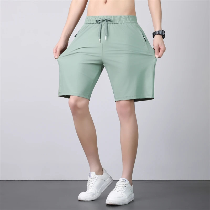 Ice silk shorts mens and mens loose quick drying casual pants 250410