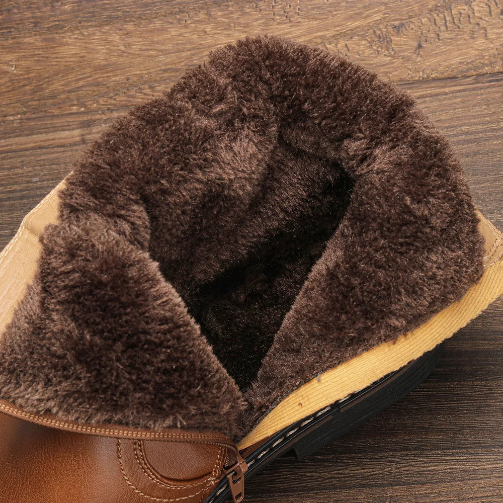 Men Winter Boots Vintage Ankle Warm Mens Winter Shoes 5278 251107