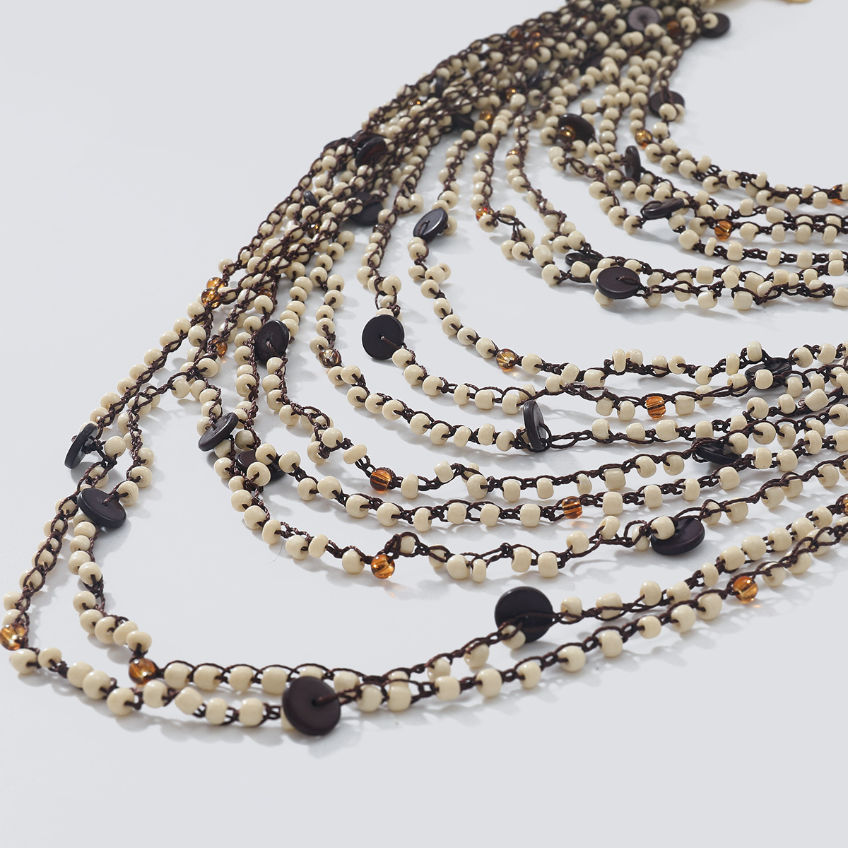 Trendy Multi Layer Rice Bead Handmade Necklace For Women s Fashion Vacation Bohemian Style Daily Wear Matching Jewelry Necklace