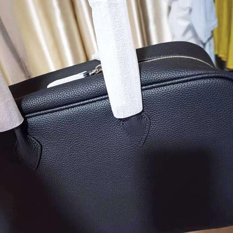 Genuine Leather Bowling Bags For Women Luxury Designer Handbags And Purses 2025 New In Cowhide Lychee Texture Underarm Shoulder