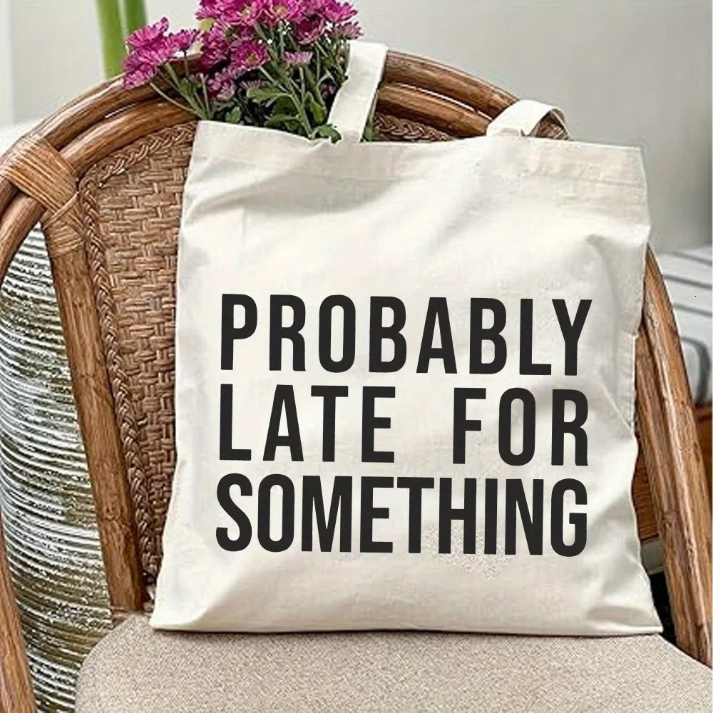 Handbags Funny Letter Women Harajuku Goose Shopping Bags Cartoon Canvas Shoulder Bags Student Cute Tote Bags 251110