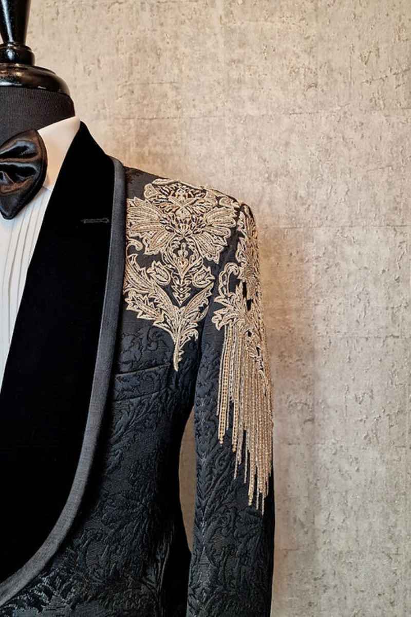 Fashion Wedding Men's Suit Jacquard Men Suit Party Suit 2-PCS New Tailor-Made Groom Groomsman Formal Occasions Size Customized M251609