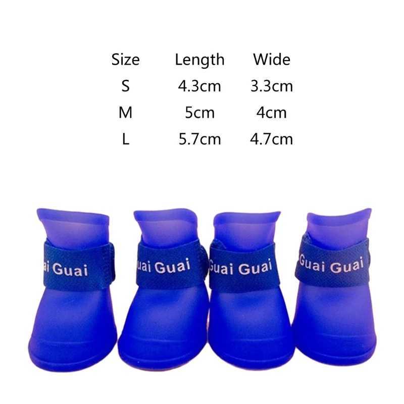 Pcs/dog boots waterproof silicone shoes with adjustable straps and non slip soles suitable for outdoor pets and small to medium-sized dogs on boats T2