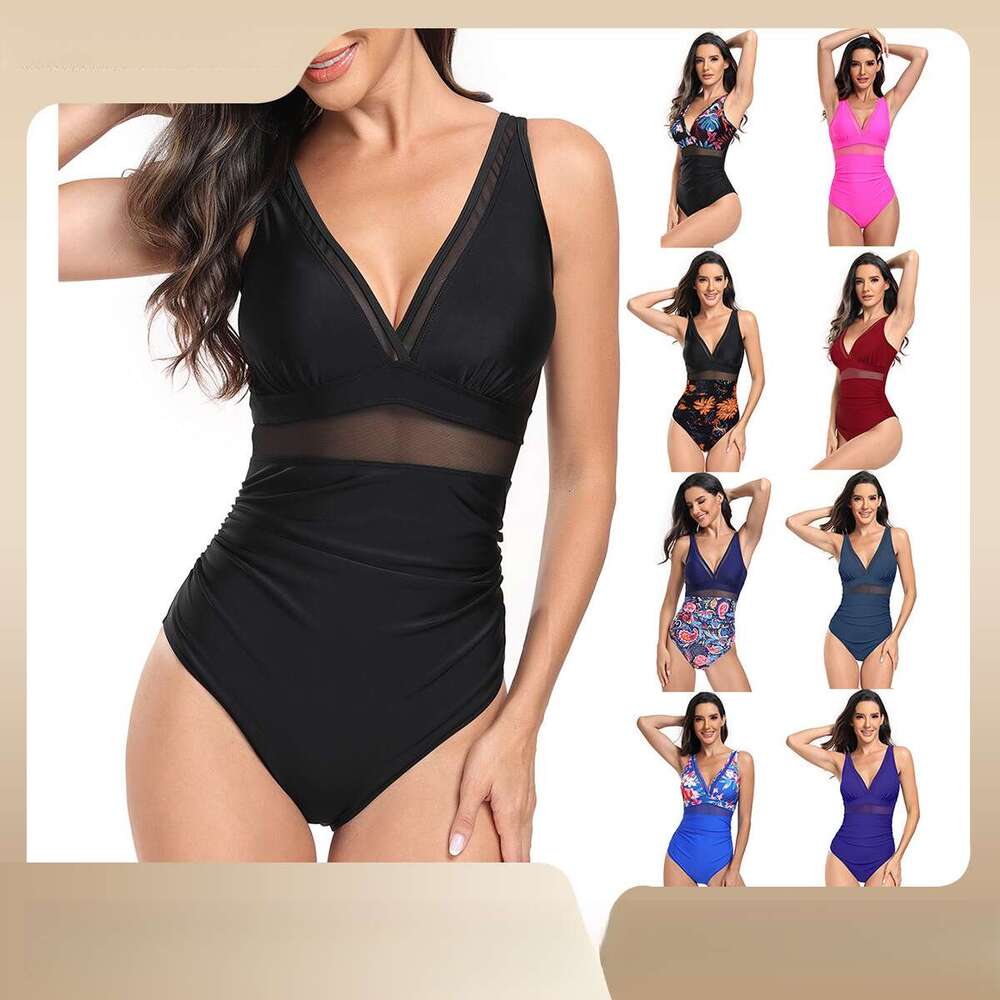 one-piece women's European and American swimsuit bikini sports manufacturer wholesale 2025 new casual versatile fashion clothing