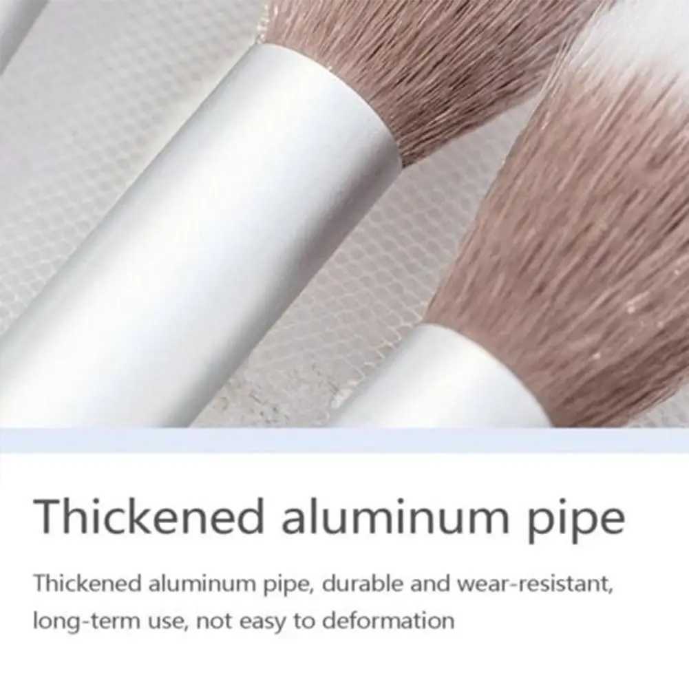 2025 Artificial Fibers Powder Blusher Brush White Stem Plastic Highlight Brush Powder Brush Fashion Makeup Tools Cosmetic Brush L251110