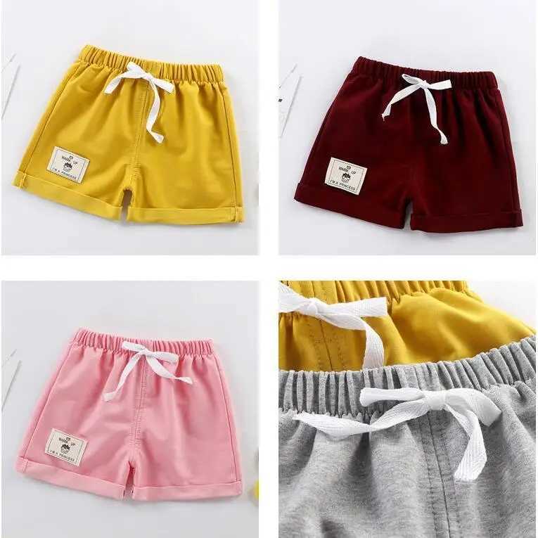 Childrens shorts 2023 summer elastic waist design childrens casual knitted shorts 12M to 5 years clothing childrens shorts Z250410