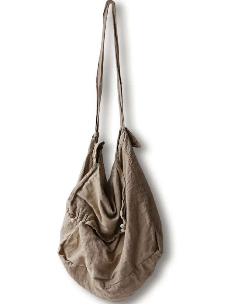 Women Loose Cotton En Ladies Solid Color Vintage Bag 2024