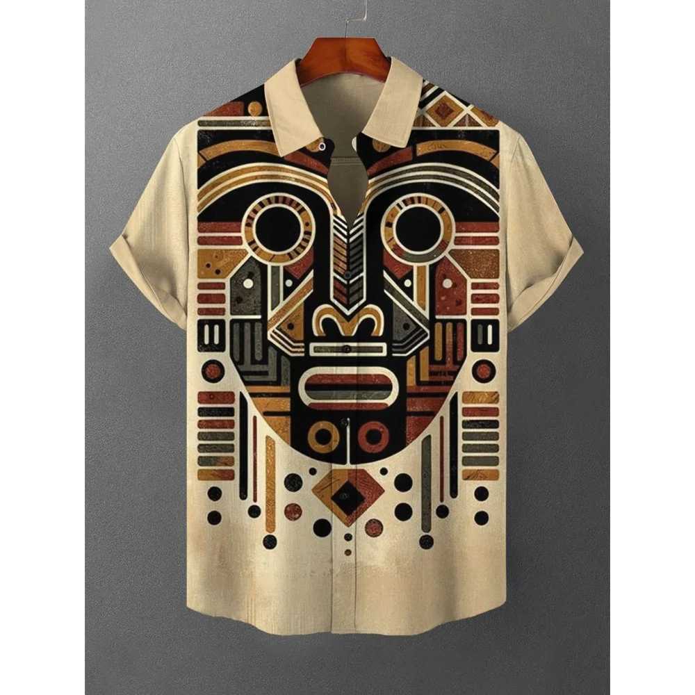Mens summer casual fashion short sleeved mens loose breathable Hawaiian shirt mens casual mens top X2504101