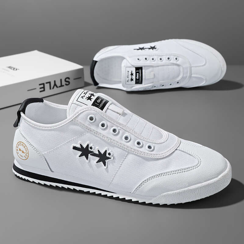 Men's Summer Forrest Gump Slip-On Breathable Canvas Lazy Casual Internet Celebrity Trendy Shoes 9833