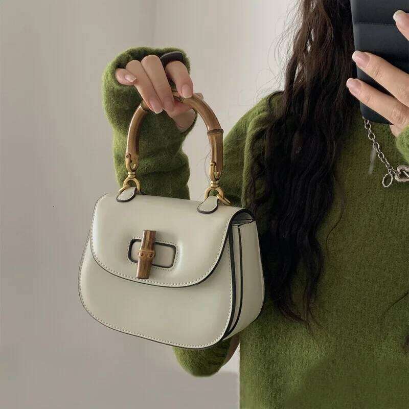 Top Brand Bamboo Handbag For Women New Saddle High Quality Shoulder Fashion Purses Crossbody Bag Designer Satchel Suotong1110
