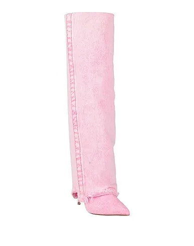 2025 High Boot Knee Pointer Toe Heels Shoes Woman Jeans Pants Boots Pumps Mujer Gladiator Botas 44 251106