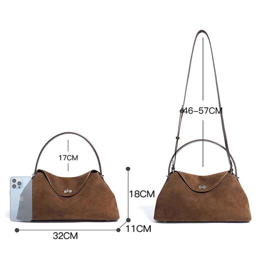 New Frosted Cowhide Tote Women Vintage Crossbody Purse Shoulder Bag For Work Office Genuine Leather Handbag St251110