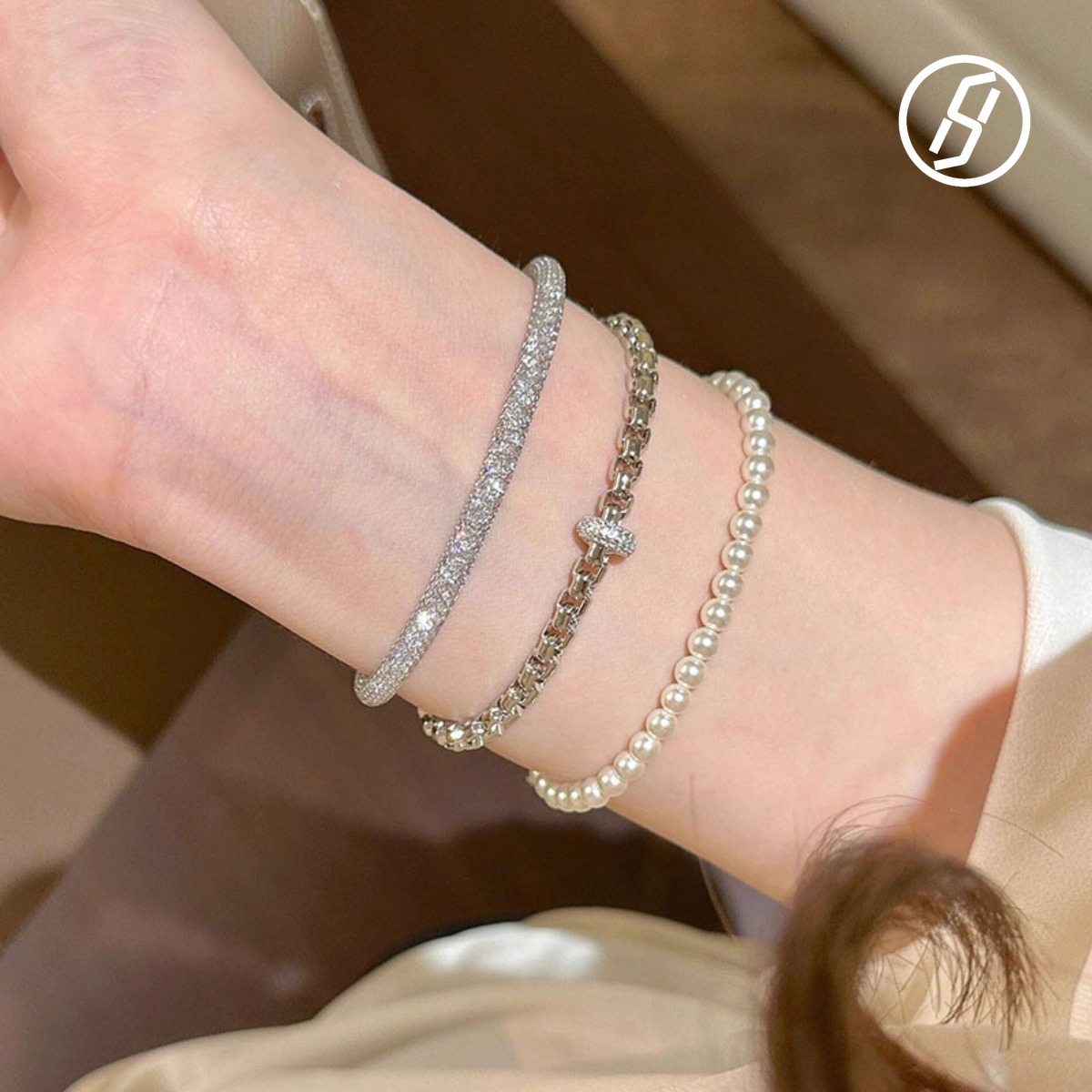 Boutique Craftsmanship Square Chain Diamond Bracelet - Wedding & Valentines Day Jewelry for Women Z260313