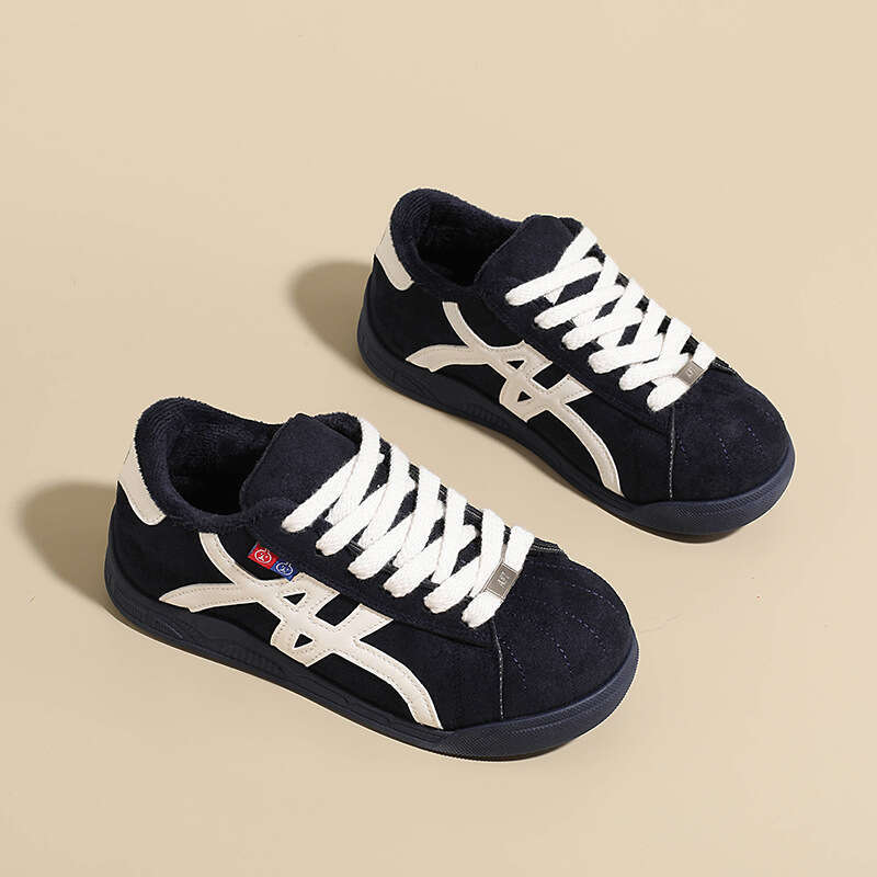 Hot-Selling Thick-Soled Fleece-Lined Women's Sneakers with Hidden Wedge, German Training Bread Shoes, Lightweight Autumn Sports Casual Shoes MZ86