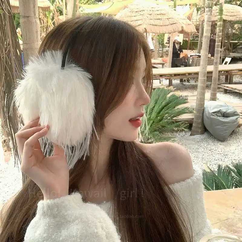 Long Hair Plush Warm Earmuffs Womens Hair Band Ear Protectors Ear Bags Cycling Cold Proof Fluffy Winter Ear Warmers W251110