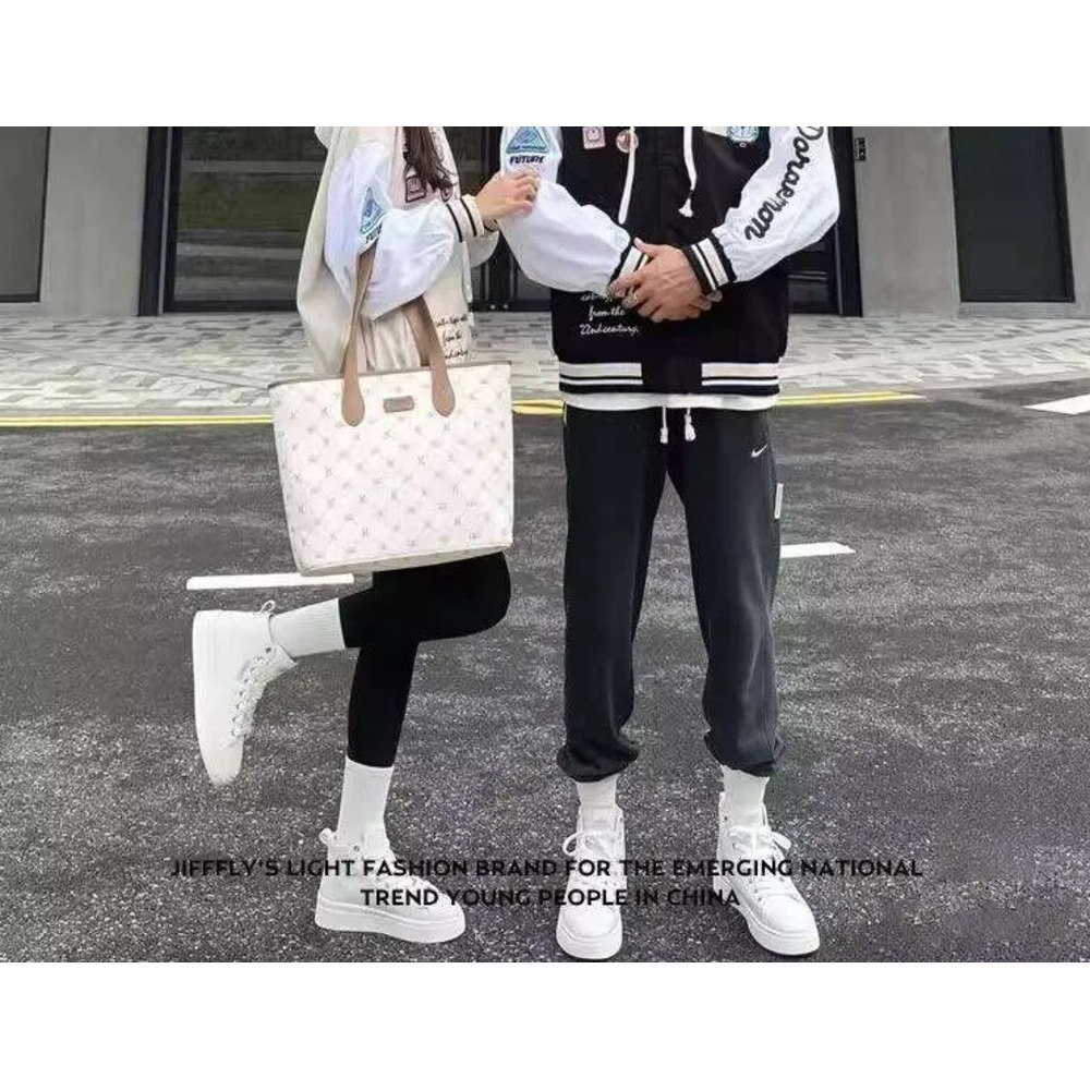 2025 Jifffly Unisex Spring And Autumn New Trendy Versatile High Top Couple Casual Sneakers