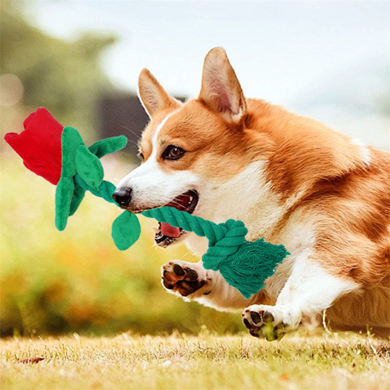 Plush Soft Fake Rose Flowers for Cats & Dogs - Perfect Pet Gifts for Valentine's Day and Weddings