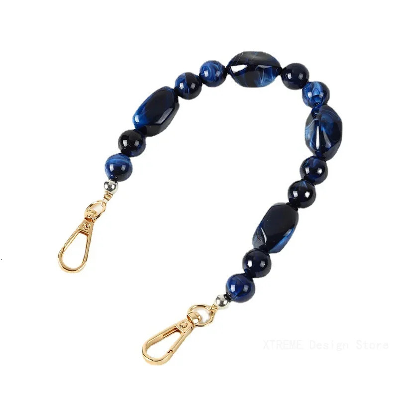 Woman Bag Accessory Black Beige Red Acrylic Resin Beads Parts Handcrafted Wristband Women Replacement Bag Handle Chain 251110