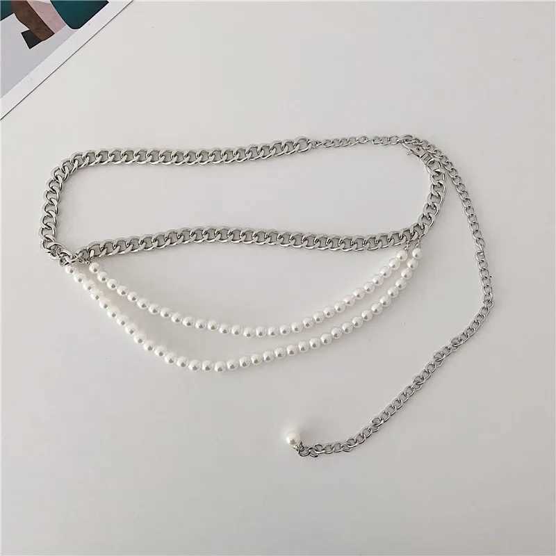 Mtilayer pearl waist chain used for fashionable retro role-playing body accessories sexy party accessories gifts X250410