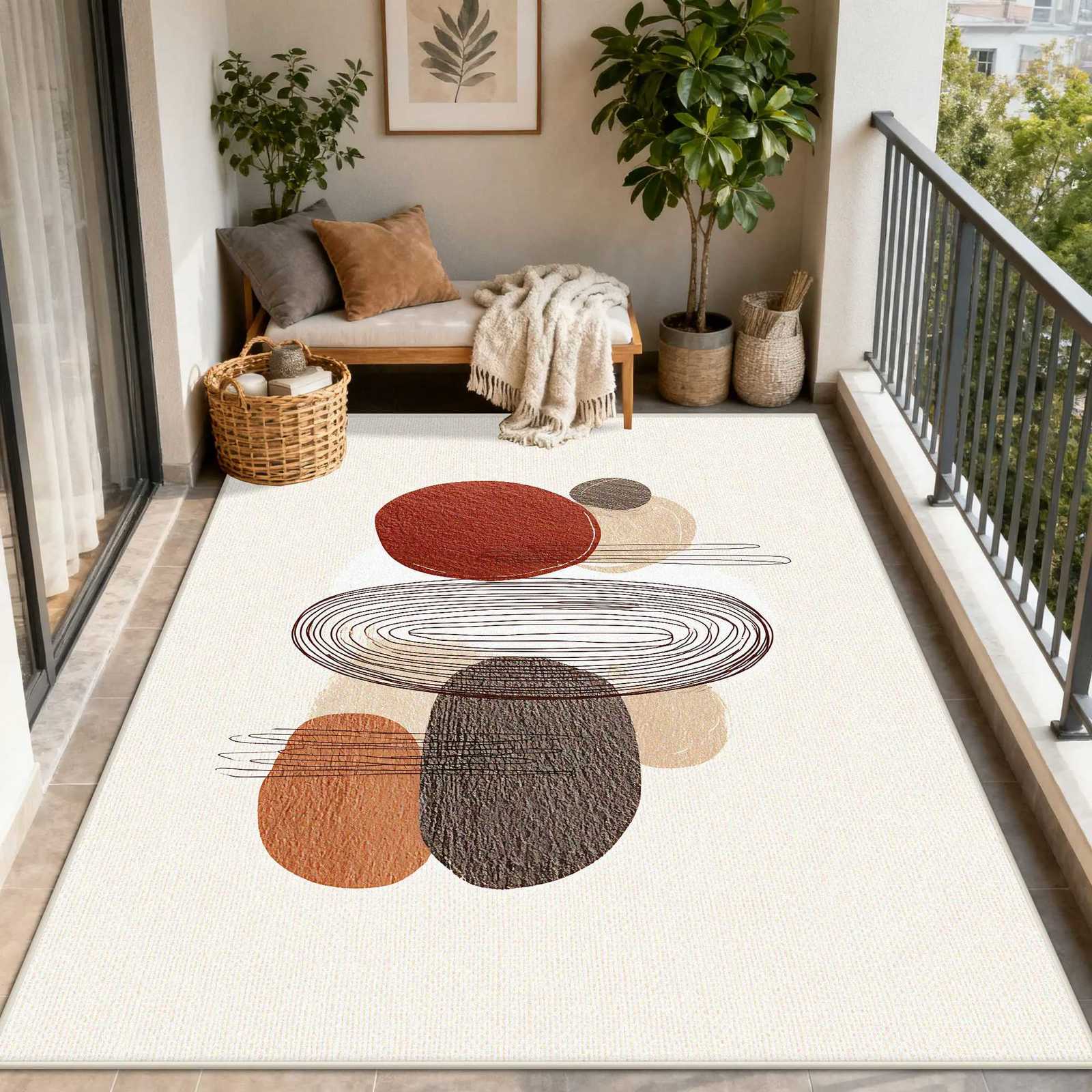 Nordic Abstract CARPET FOR LIVE ROOM Striped Home Decoration Balcony Outdoor Rugs Washable Antiskid Lounge Floor Mats Bedside Y251110