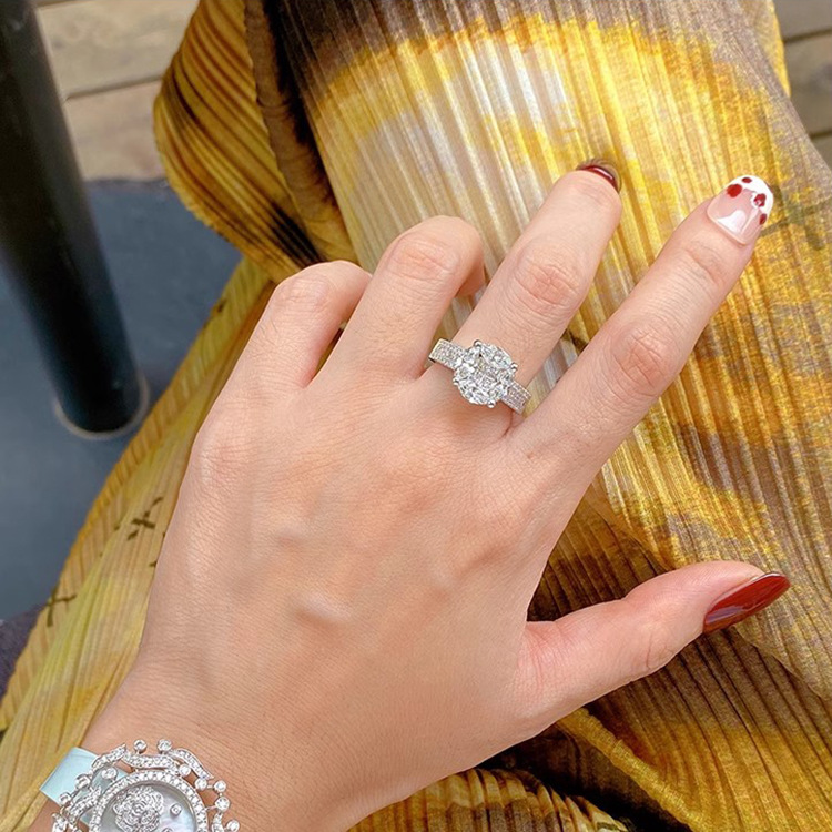 Choucong Gorgeous Wedding Rings Luxury Jewelry 925 Sterling Silver Fill Princess Cut 5A Cubic Zircon CZ Diamond Party Women Engagement Band Ring Gift