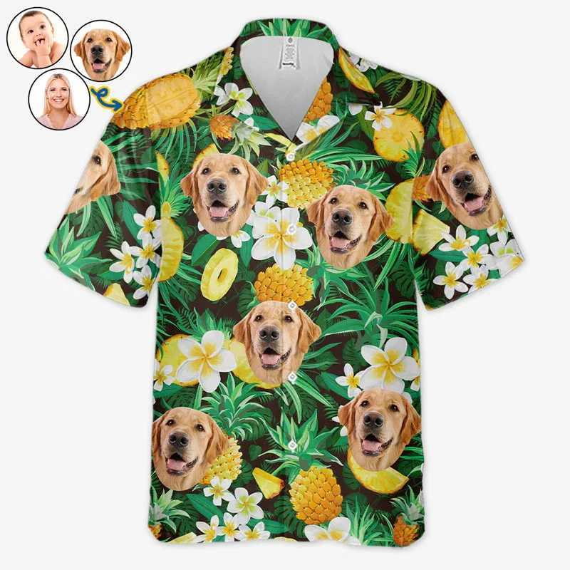 beach shirts personalized customization of neutral tropical Hawaiian Aloha shirts summer vacation gifts for pet enthusiasts X2504101