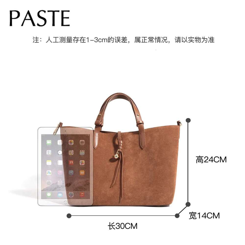 Winter Camel Color Multiple Shapes Basket Shopper Tote Large Suede /Cow Leather Women Handbag High Quality Travel Shoulder Bag