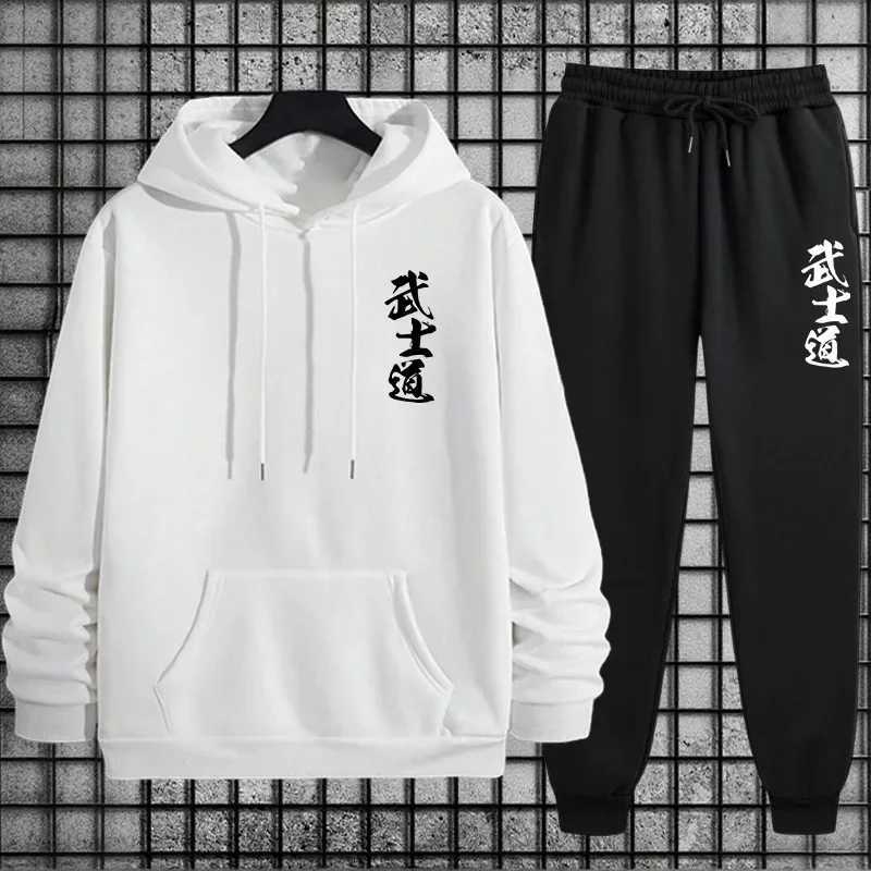 2025 New Arrival Mens Sportswear Hoodie Pants Urban Casual Sport Jogging Suit Autumn Winter Male Fashion Sweatshirt Tracksuit W251110