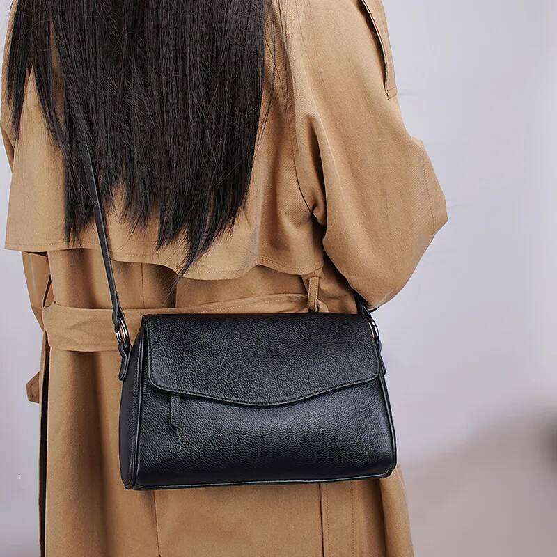 Genuine Top Grain Leather Crossbody Bag For Women 2025 - Multi-Pocket Vintage Shoulder Bag, Commuter Tote & Underarm Purse