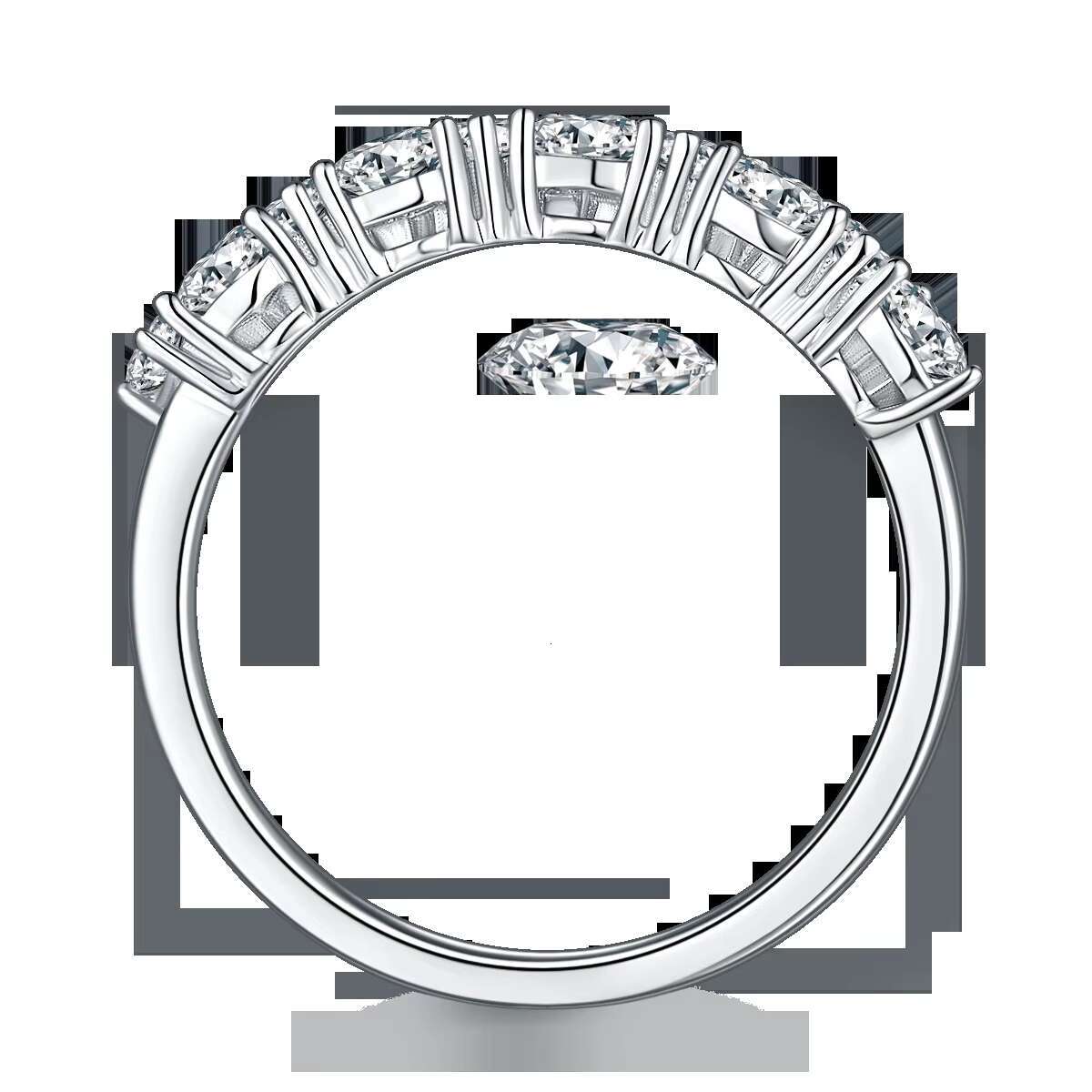 China Wholesale 925 Silver Jewelry Set Ring Moissanite Jewelry Silver Female Wedding Proposal Moissanite Diamond Ring