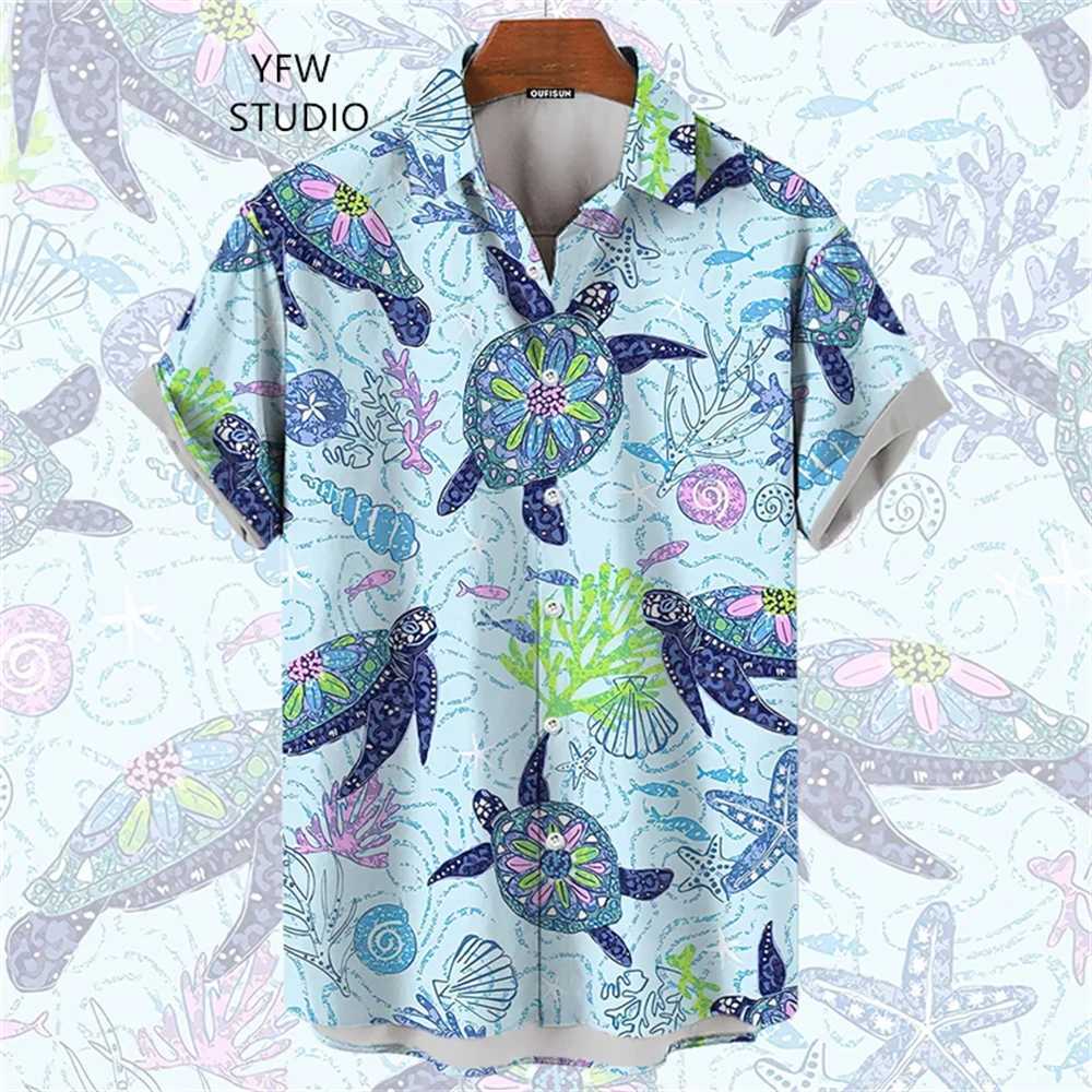 Starry Sky Whale 3D printed animal print shirt mens clothing elegant mens shirt Y2k mens top X250410