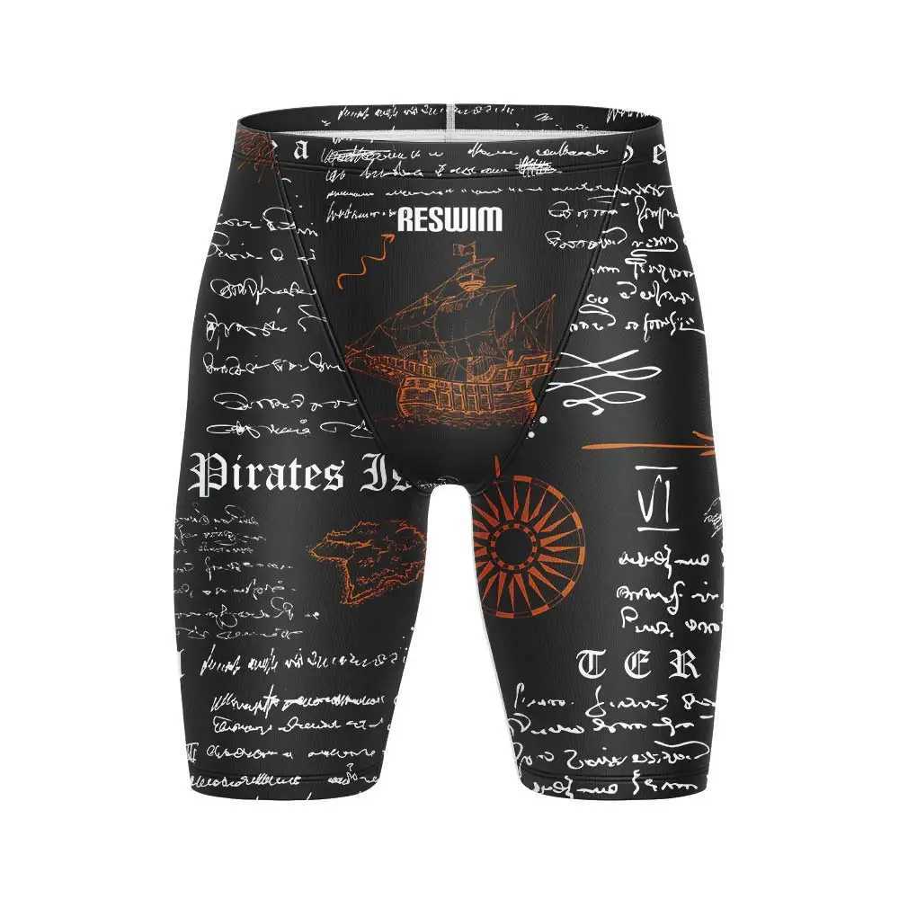 Mens swimming rod professional sports swimming interference machine swimsuit mens swimsuit durable training swimming gym surfing shortsW250410