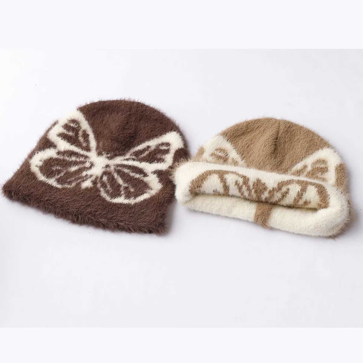 2024 new y2k bow pattern Beanies Hat Men Winter Autunm Warm Knitted Bonnet Cap Soft Skullies Beanies Caps Boys GiftsXJ251110