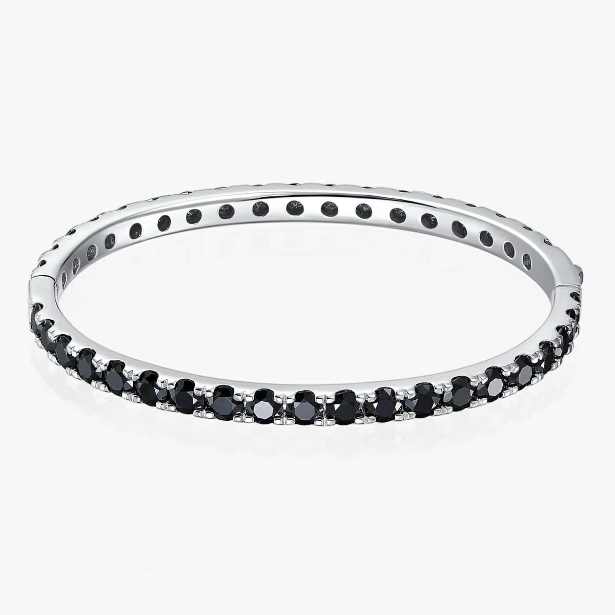 Fine Jewelry Anklets Bangle White Gold Plated 18k White Glod Iced Out Black Moissanite Tennis Bracelet for Men Women