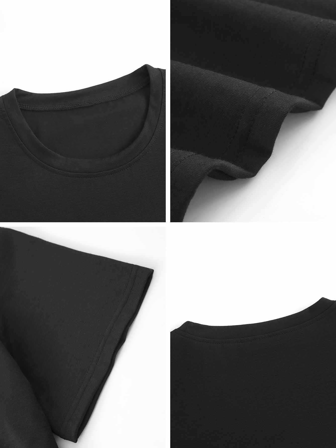 POD.DIY Women's Basic Crew Neck T-shirt Soft Fabric Custom Black T-shirt Personalized Design Women's Short Sleeve