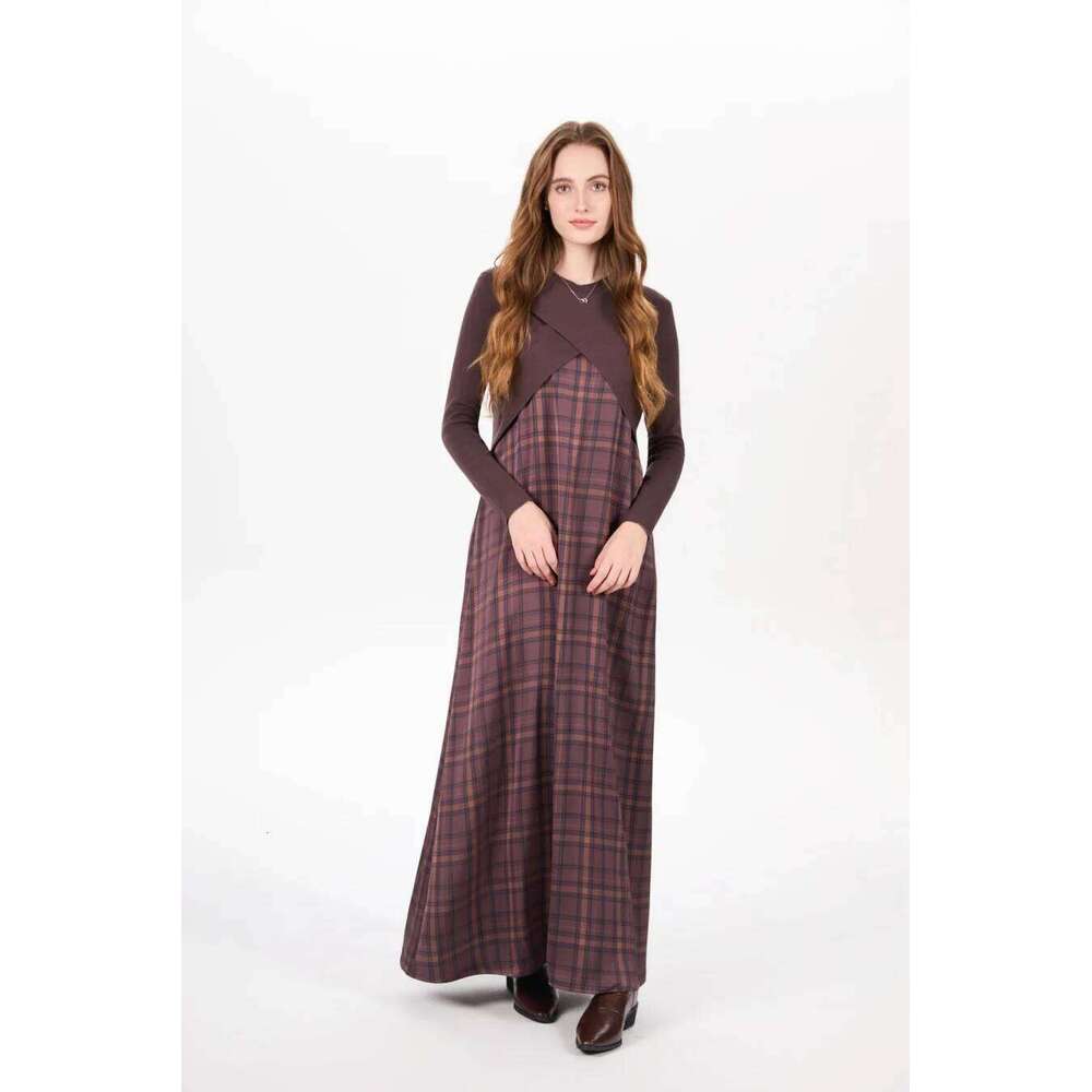 AS Aw25 Elegance Slip Satin Dress + Knitting Cross Top +Mockneck Woman Clothing Set Adjustable Maxi Floor Length