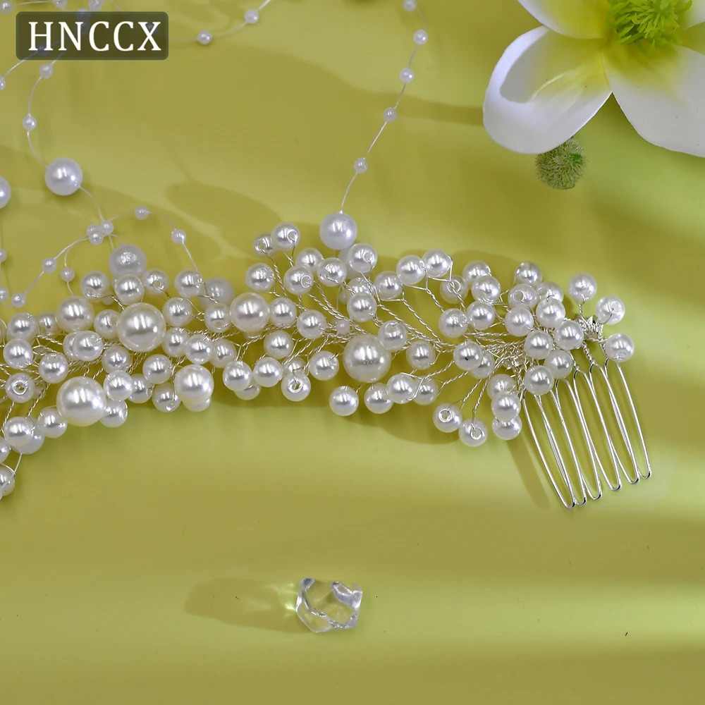 Bridal Pearls Tassels Headwear Wedding Pearl Hair Vine Bride Hair Accessories Boho Woman Party Wedding Supplies CP600 250409