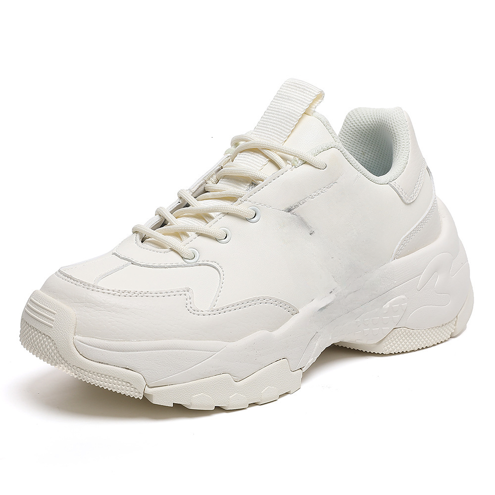 New fashionable high-end leather thick sole height increasing fashionable casual shoes, trendy outdoor sports luxury shoes, fashionable designer shoes