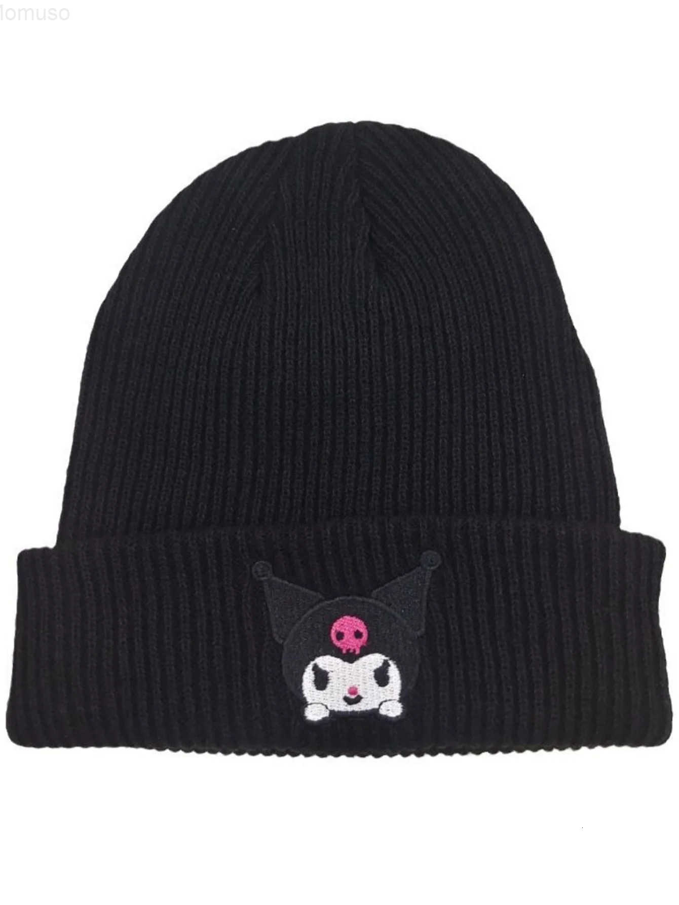 Sanrio 1pc Hello Adorable Kitty My Melody Kuromi Cinnamoroll Knitted Beanie Hat - Soft Warm and Stylish Winter Cap for Women H251110