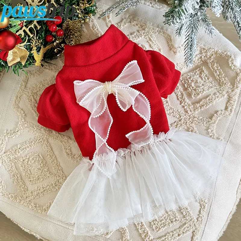 Christmas Dog Dresses Winter Dog Clothing Skirt Cat Pet Clothing Cosplay Christmas Checker Clothes for Small Dogs J251110
