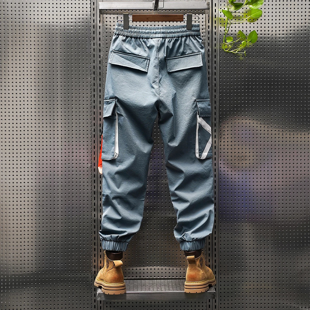 SpringSummer Quick Drying Pants Ice Silk Nine point Work Pants Youth Mens Casual Pants 250408