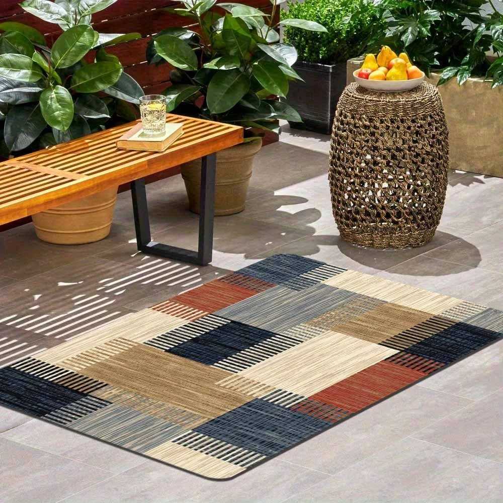 VIKAMA Flannel Plaid Carpet Soft Doormat Welcome Mat Outdoor Carpet Large Area RugRug For Bedroom Carpet For Live Room Home Deco Y251110