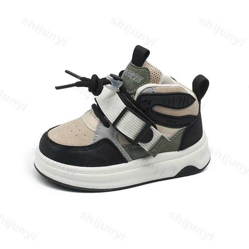 Children High Top Sneakers Boys Girls Sports Shoes Autumn Comfort Anti Slip Outdoor Skateboard Shoes Toddler Baby Causal ShoesT251110