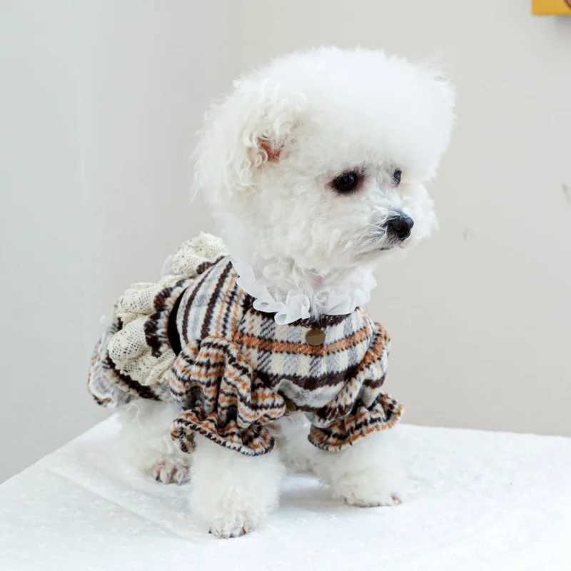 Pet Puppy Clothes For Autumn And Winter New Mirad Woolen Dress Princess Style Dress Suitable For Small And Medium-Sized Dogs J251110