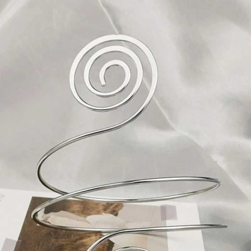 Alloy Spiral Armband Swirl Upper Arm Cuff Armlet Bangle Bracelet Egyptian Costume Accessory for Women Gold Silver ColorC250411