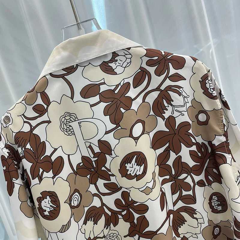 Luxury Flower Digital Printed Mens Summer Short sleeved Mens Designer Clothing Camisa Social Masculina X250410