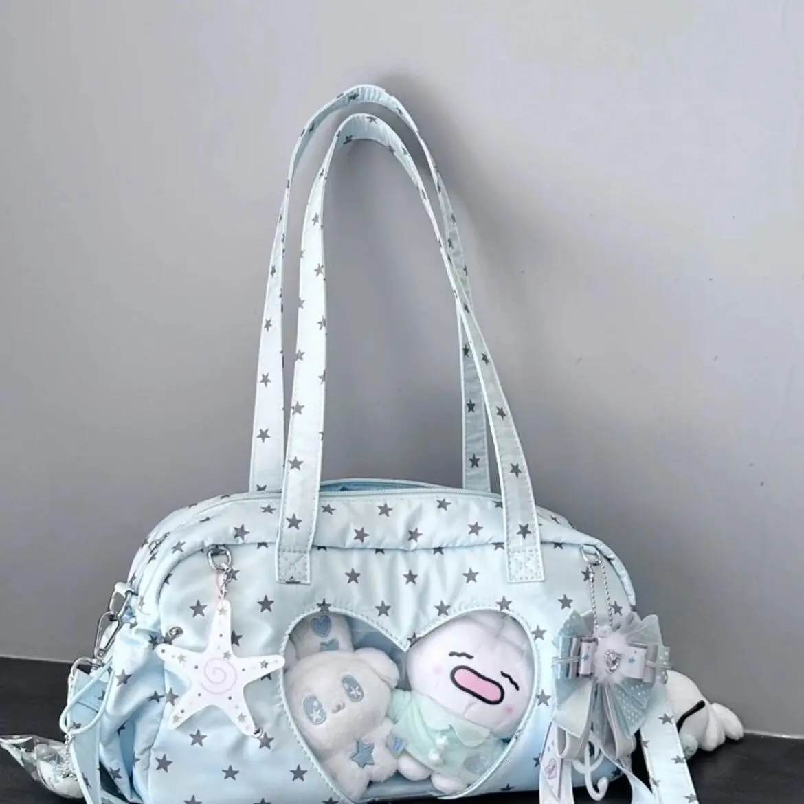 Y2k Star Print Concert Chasing Oneshoulder Crossbody Bag Original n Cute Sweet Angel Ulzzang Ita for Girls 251110