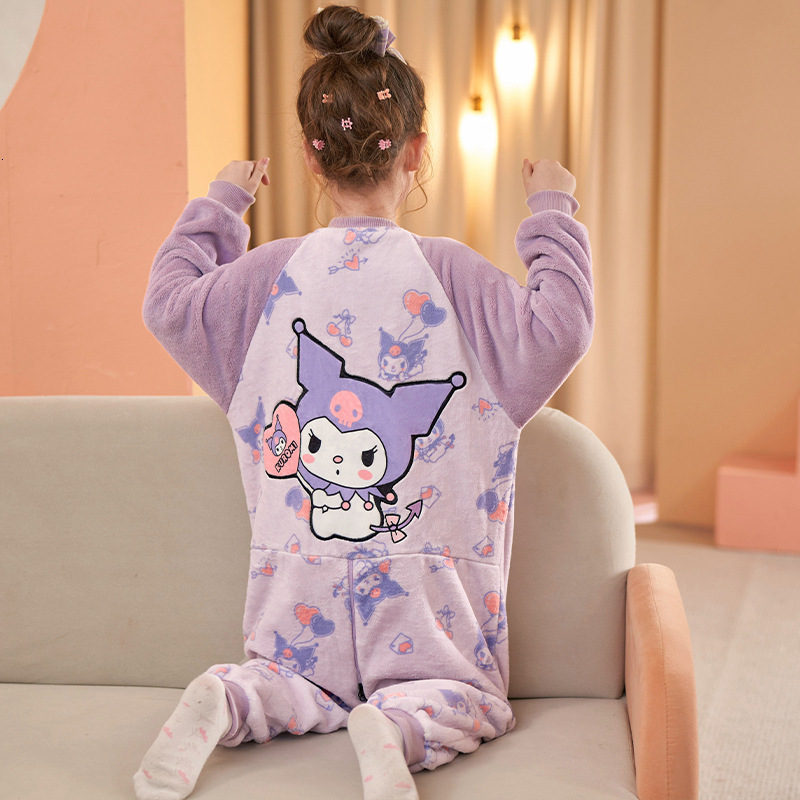 Towels Robes Girl Autumn Winter Long Warm Flannel Bathrobe for Girls Cozy Bath Robe Zipper Night Dressing Gown Kids Sleepwear Size 6 8 10 12Y 221020