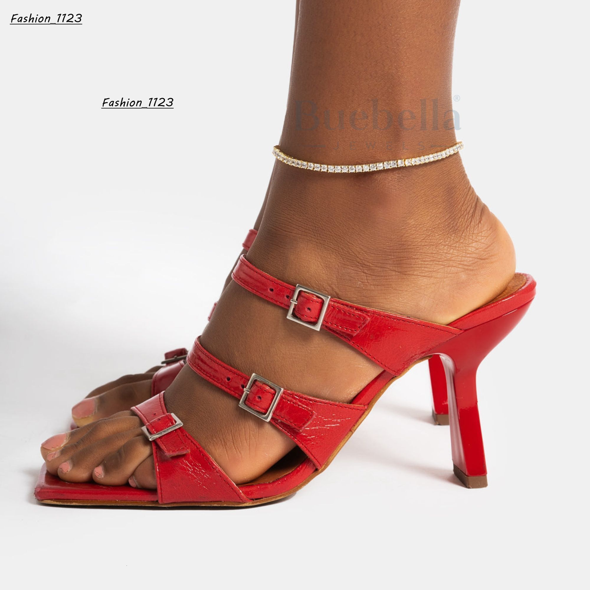 18k Gold Plated Round Cut Moissanite Diamond 3mm Tennis Anklet for Women Elegant Fine Jewelry